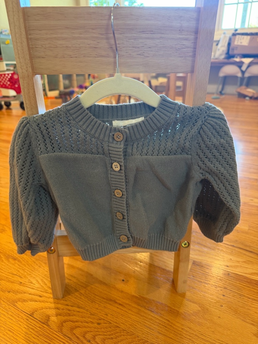 Quincy Mae Knit Button-Front Baby Cardigan